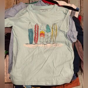Crewcuts Kids Surfboard Graphic Tee - Aqua